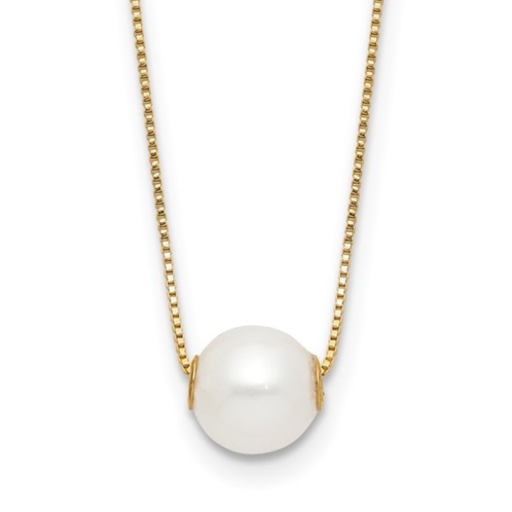 14K Yellow Gold Spiga 18” Pearl Necklace